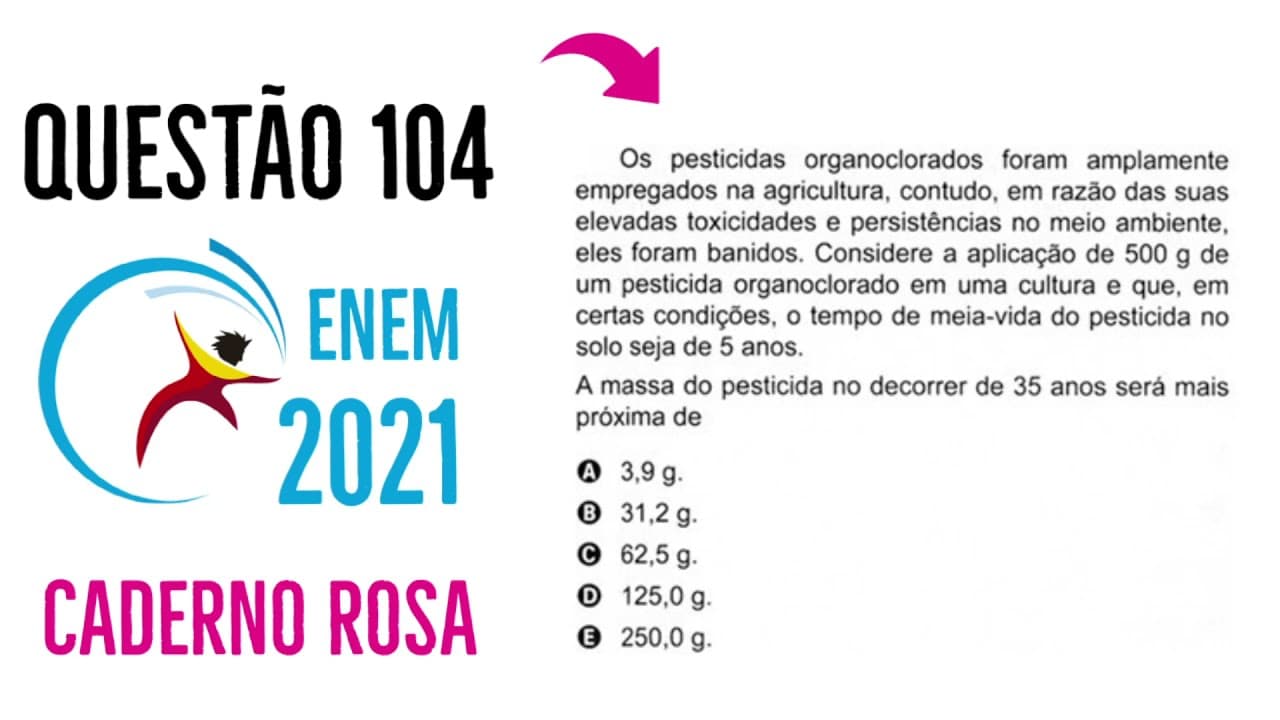 Thumbnail: Enem 2021 | Questão 104 | Caderno Rosa