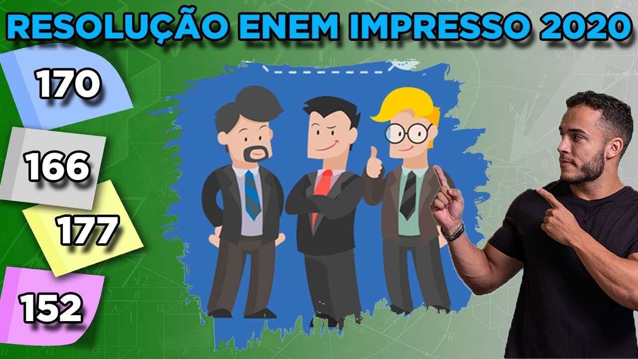 Thumbnail: 🔵 Questão 170 - Caderno Azul | Razão e Proporção | MATEMÁTICA ENEM 2020