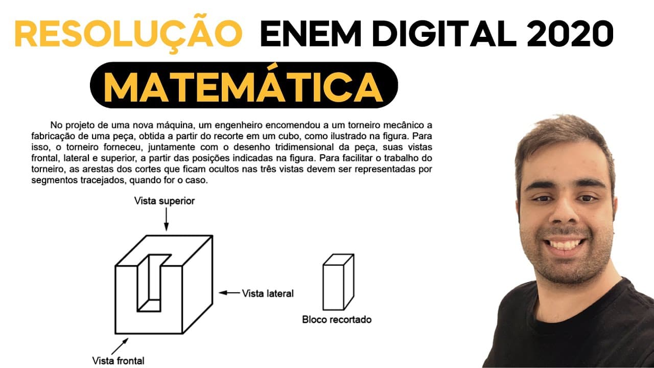 Thumbnail: ENEM DIGITAL 2020 - No projeto de uma nova máquina, um engenheiro encomendou a um torneiro mecânico