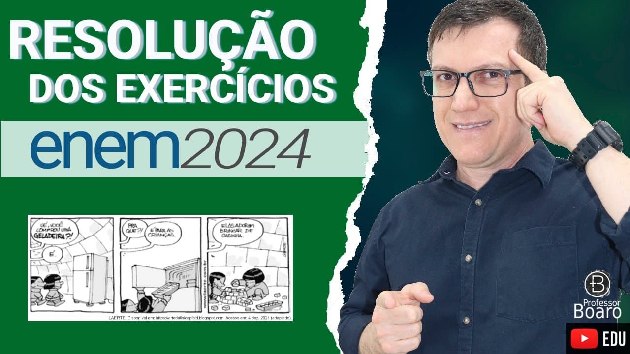 Thumbnail: ENEM 2024 RESOLUÇÃO dos EXERCÍCIOS – (QUESTÃO 129 Caderno VERDE) A tirinha ilustra esquimós dentro d