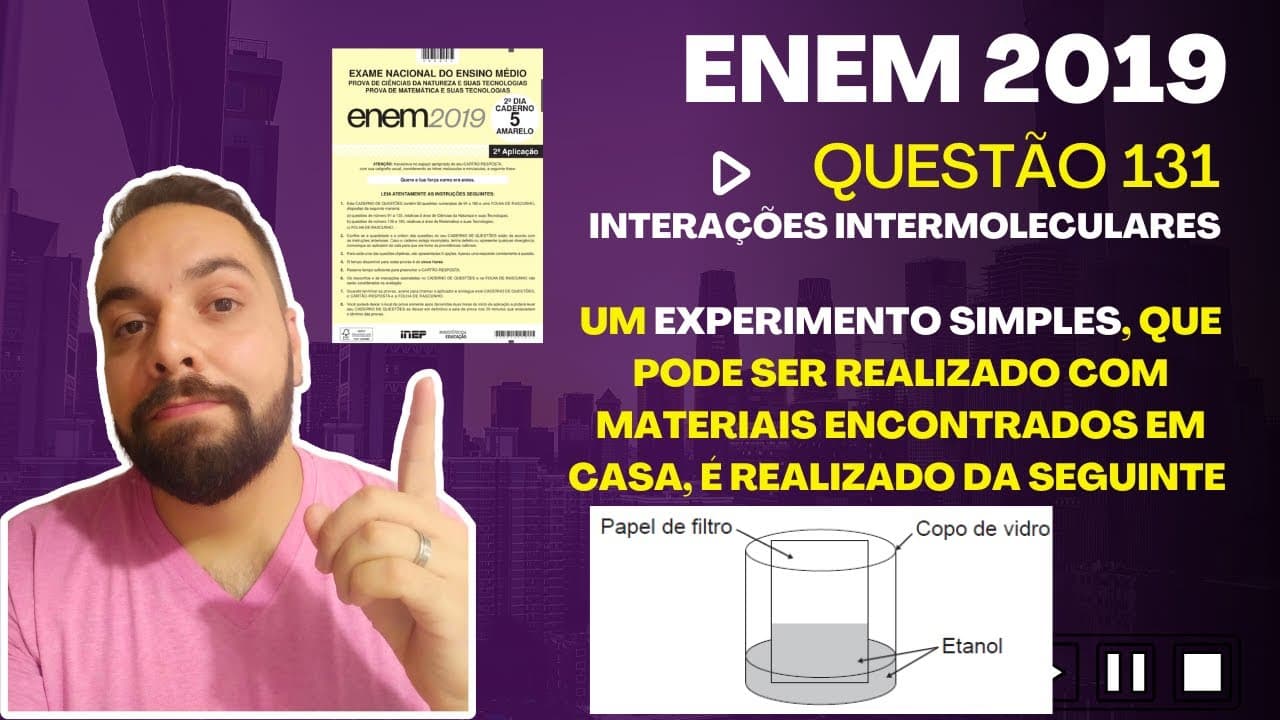 Thumbnail: ENEM 2019 - Um experimento simples, que pode ser realizado com materiais encontrados em casa
