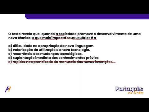 Thumbnail da aula: ENEM 2022 - INTERPRETAÇÃO E INFERÊNCIA DE TEXTOS | Ora, sempre que surge uma nova técnica...