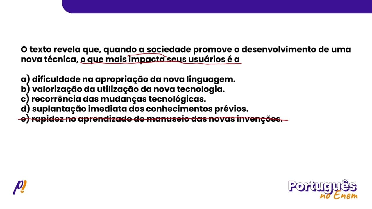 Thumbnail: ENEM 2022 - INTERPRETAÇÃO E INFERÊNCIA DE TEXTOS | Ora, sempre que surge uma nova técnica...