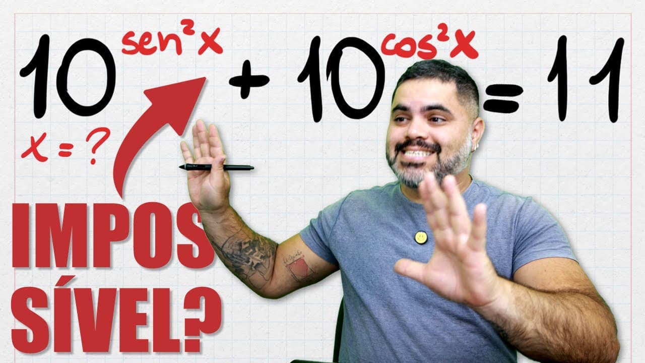 Thumbnail: 🤯 EQUAÇÃO IMPOSSÍVEL? Exponencial com TRIGONOMETRIA Linda Demais! Você consegue resolver?
