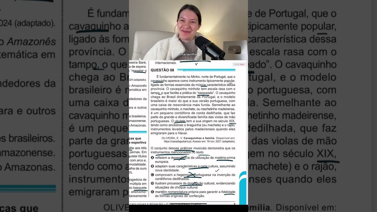 Thumbnail: Fazendo as questões do ENEM em menos de 1 minuto 06-10