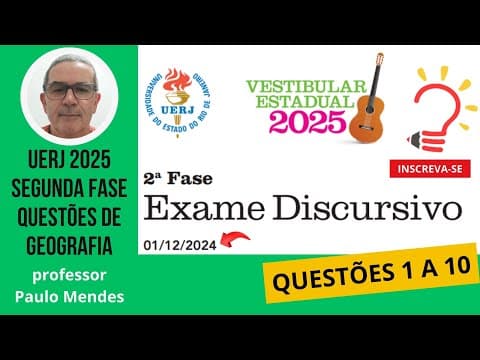 Thumbnail da aula: Correção UERJ 2025 - Exame Discursivo - Geografia