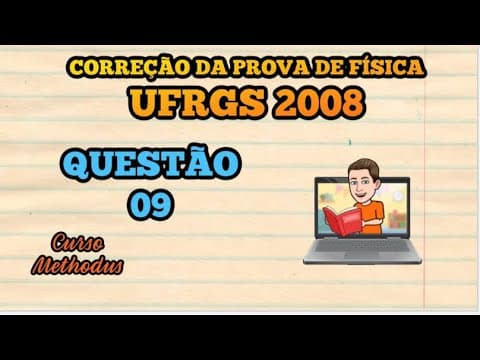 Thumbnail da aula: 09 de 2008 da prova de física da UFRGS - A figura que segue representa uma esfera que desliza sem