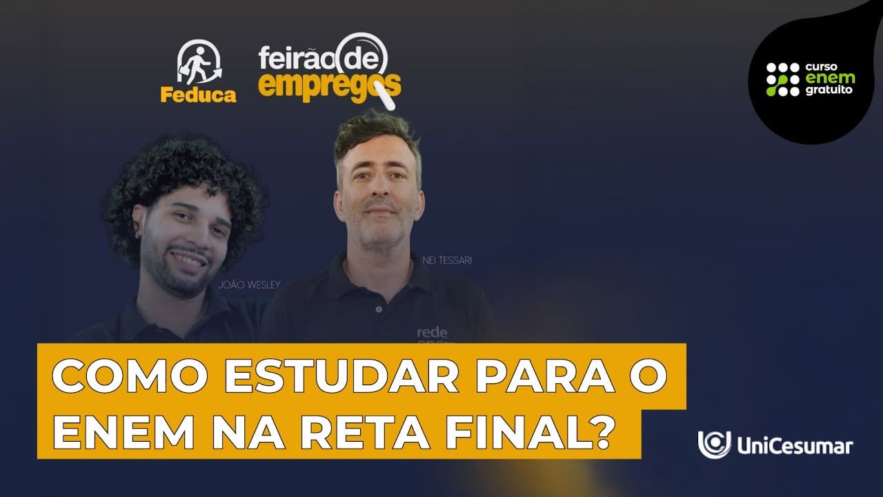 Thumbnail: Como estudar pro Enem na reta final: Palestra na FEDUCA