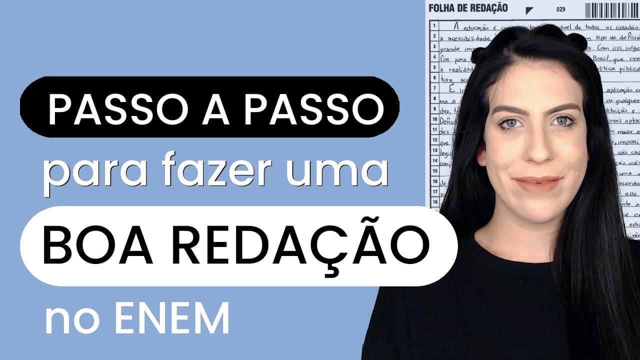 Thumbnail: PASSO a PASSO para fazer uma boa redação