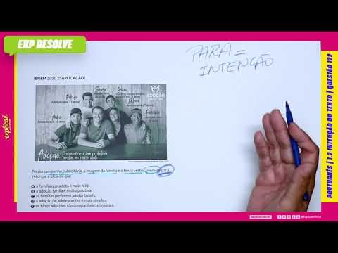 Thumbnail da aula: NESSA CAMPANHA PUBLICITÁRIA, A IMAGEM DA FAMÍLIA E O TEXTO VERBAL UNEM-SE (...) | INTENÇÃO DO TEXTO