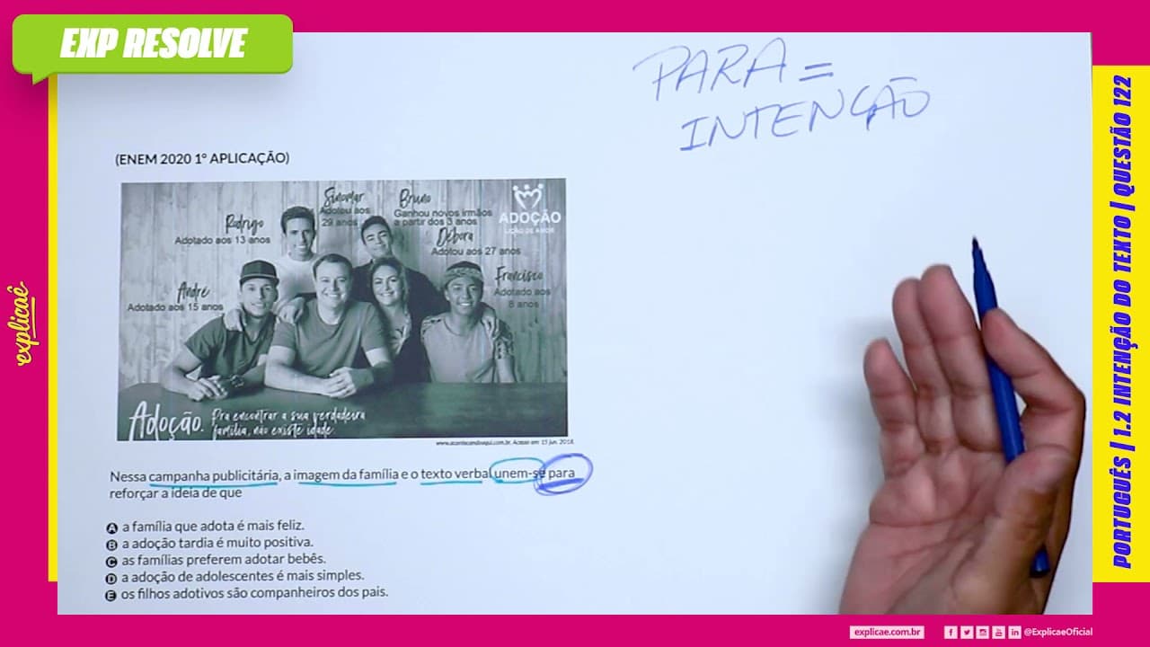 Thumbnail: NESSA CAMPANHA PUBLICITÁRIA, A IMAGEM DA FAMÍLIA E O TEXTO VERBAL UNEM-SE (...) | INTENÇÃO DO TEXTO