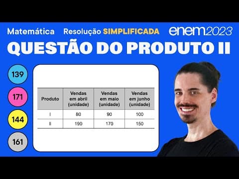Thumbnail da aula: 🔵 Questão do produto II: ENEM 2023 Matemática (Simplificada) - Progressão Aritmética