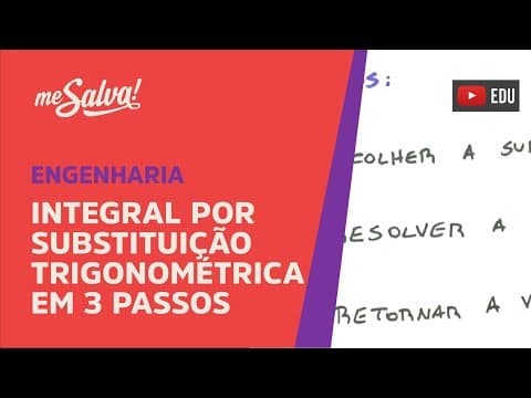Thumbnail da aula: Me Salva! INT34 - Integral por Substituição Trigonométrica em 3 passos