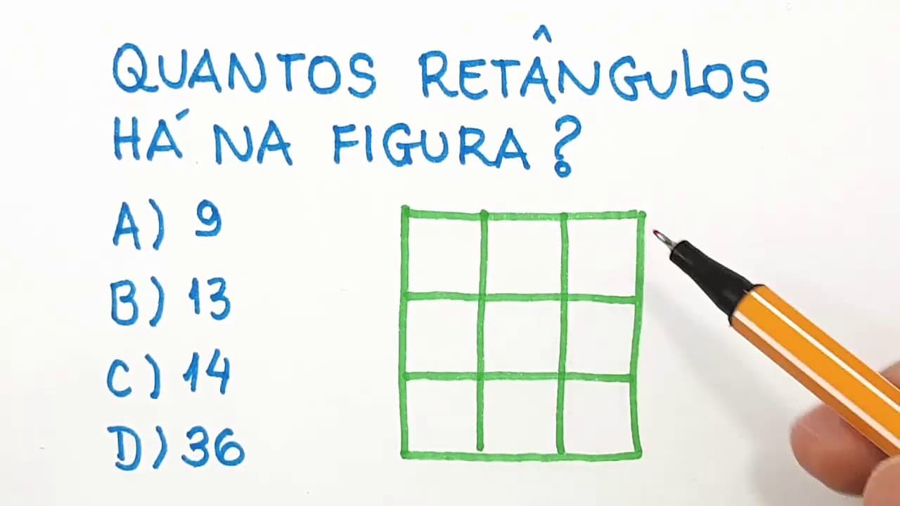 Thumbnail: 🔥 HELP MATEMÁTICA BÁSICA - Desafios - Quantos retângulos? #6 🔥