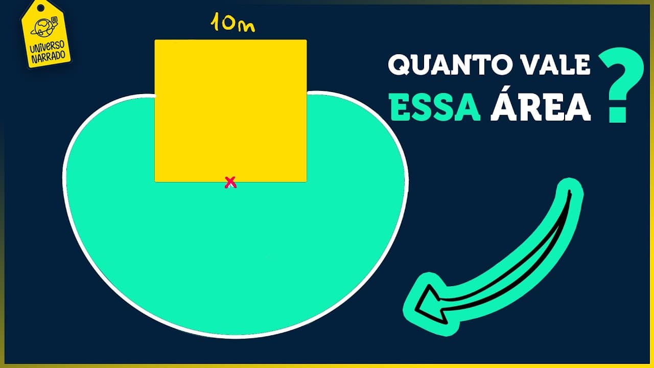 Thumbnail: Calcule a ÁREA verde (Geometria: Matemática)
