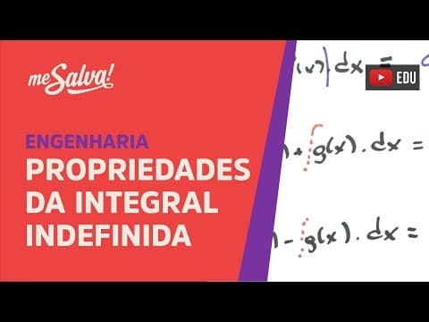Thumbnail da aula: Me Salva! INT04 - Propriedades da Integral Indefinida
