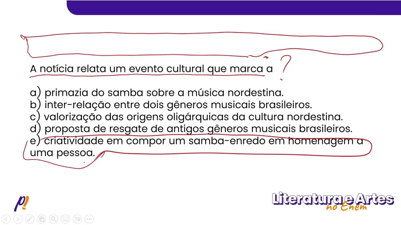 Thumbnail: ENEM 2019 - Séculos XX e XXI |Com o enredo que homenageou o centenário do Rei do Baião...