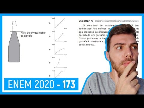 Thumbnail da aula: 🛑Questão 173 Enem 2020 - QUESTÃO DE GRÁFICO - O consumo de espumantes no Brasil tem aumentado..