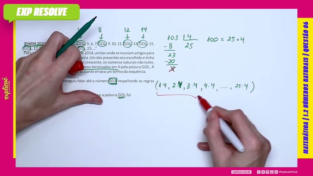 Thumbnail: “1, 2, 3, GOL, 5, 6, 7, GOL, 9, 10, 11, GOL, 13, GOL, 15, GOL, 17, 18, 19, (...) | NÚMEROS NATURAIS