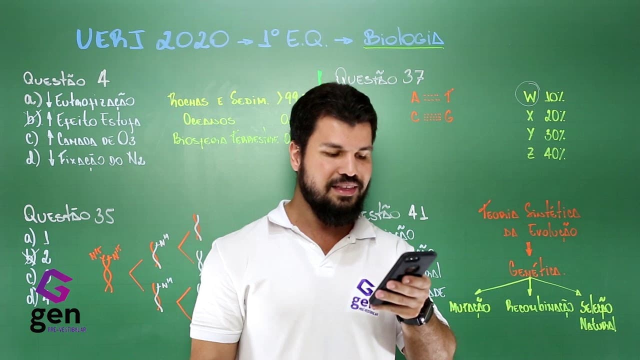 Thumbnail: [UERJ] Correção de Prova - Biologia / 1º E.Q.