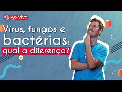 Thumbnail da aula: AO VIVO | Vírus, fungos e bactérias qual a diferença? -  Brasil Escola