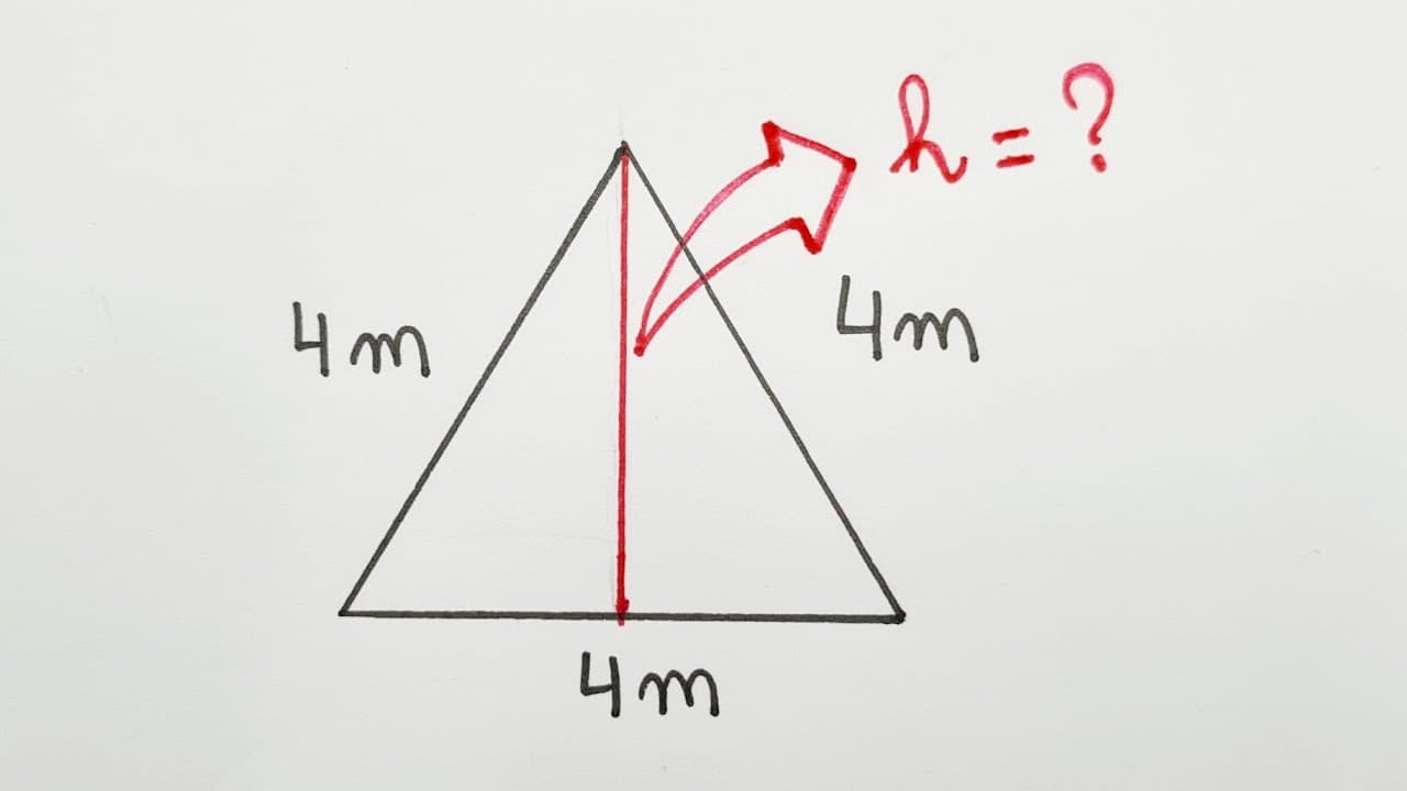 Thumbnail: ❓Quanto vale h? Altura do Triângulo Equilátero - Professora Angela Matemática