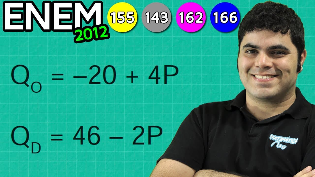 Thumbnail: ENEM 2012 Matemática #31 - Resolução de Equação do Primeiro Grau