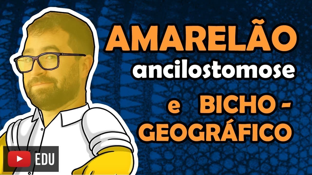 Thumbnail: Ancilostomose (Amarelão) e Bicho-geográfico - Aula 15 - Módulo VI: Zoologia | Prof. Guilherme