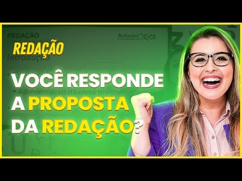 Thumbnail da aula: QUAL A IMPORTÂNCIA DE RESPONDER O QUE A PROPOSTA SOLICITOU NA REDAÇÃO? - Profa. Pamba