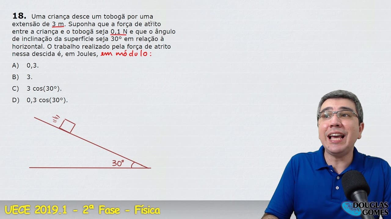 Thumbnail: Correção/resolução Vestibular UECE 2019.1 FASE 2 Q.18