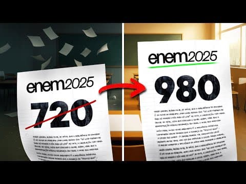 Thumbnail da aula: Como SALTAR de 700 para 900+ na REDAÇÃO do Enem 2025