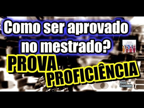 Thumbnail da aula: Dicas de como passar no mestrado? [prova de idioma]
