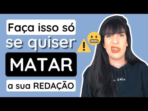 Thumbnail da aula: 5 ERROS que MATAM a sua NOTA DE REDAÇÃO