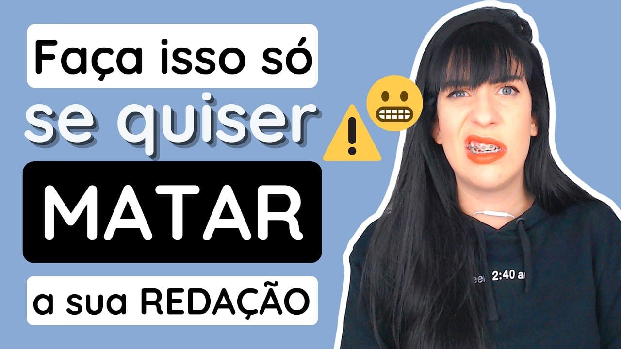 Thumbnail: 5 ERROS que MATAM a sua NOTA DE REDAÇÃO