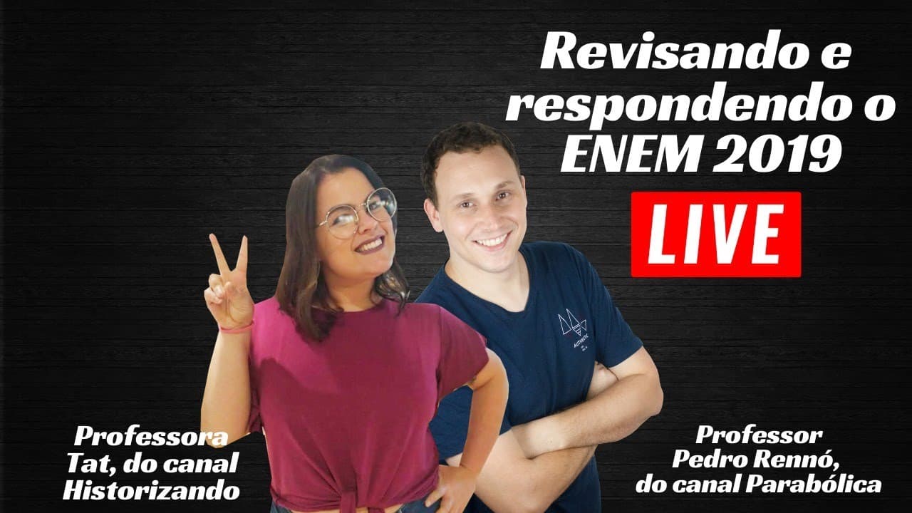 Thumbnail: REVISANDO E RESPONDENDO O ENEM 2019 I ft. Tat do Historizando