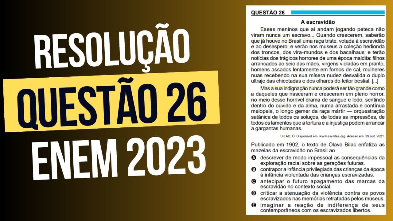 Thumbnail: Resolução questão 26 (PROVA AZUL) | Linguagens ENEM 2023