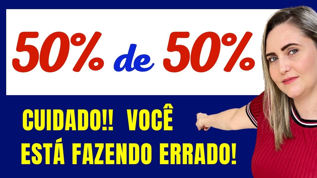 Thumbnail: 🤯🤯PORCENTAGEM DE PORCENTAGEM !!! Matemática básica todo dia.📚🚀