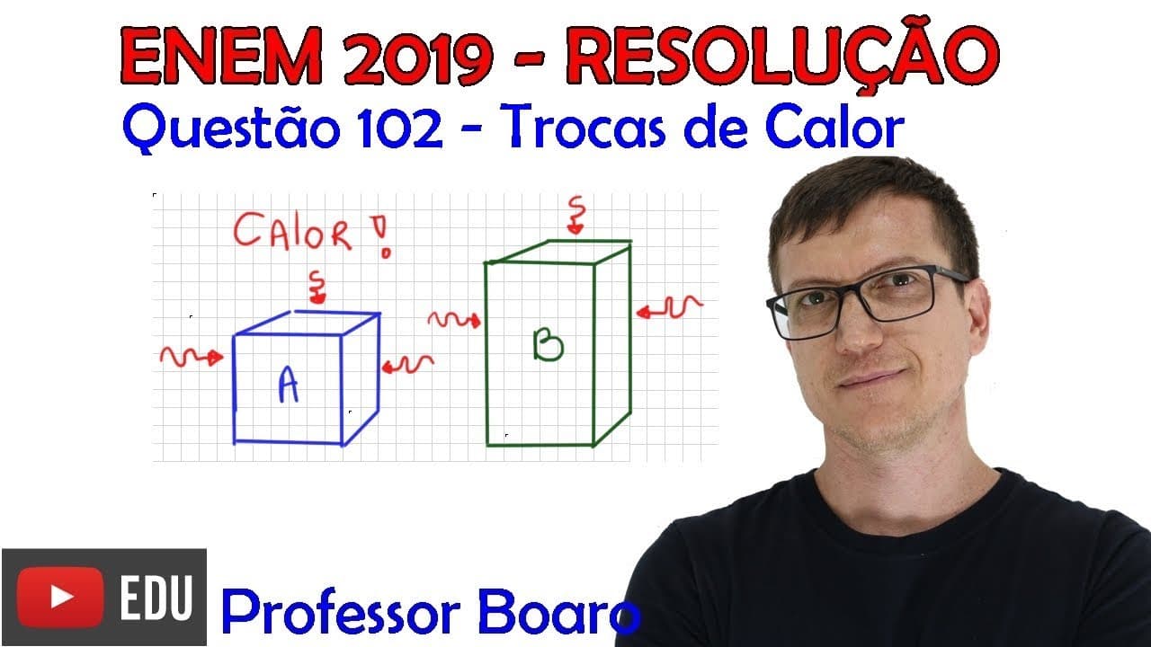 Thumbnail: ENEM 2019 - QUESTÃO 102   PROVA AZUL -  Questão da troca de CALOR