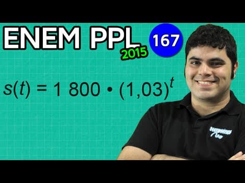 Thumbnail da aula: ENEM PPL 2015 Matemática #32 - Função Exponencial (com dica matadora)