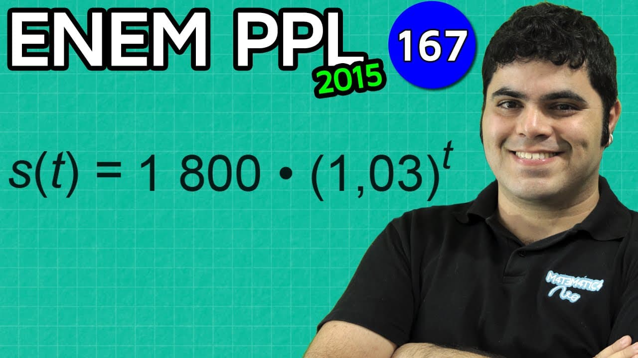 Thumbnail: ENEM PPL 2015 Matemática #32 - Função Exponencial (com dica matadora)