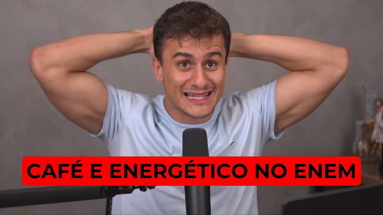 Thumbnail: Guia completo: como tomar CAFÉ e ENERGÉTICO no dia do ENEM 2026 (não faça cagada)