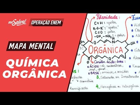 Thumbnail da aula: Química Orgânica - Química | Mapas Mentais ENEM 2024 | Me Salva!