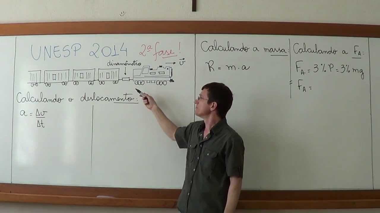 Thumbnail: Resolução UNESP 2ª fase 2014 - Questão 19 - Física para Vestibulares - Prof. Boaro