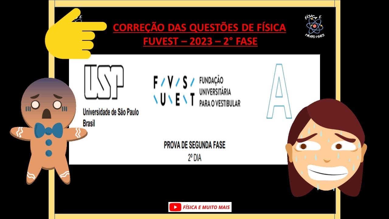 Thumbnail: Prova de física - FUVEST 2023/2°fase - corrigida