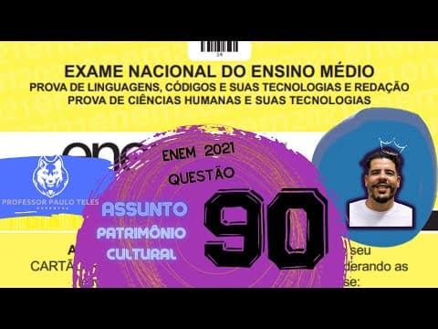Thumbnail da aula: Resolução Enem 2021 - Humanas Questão 90