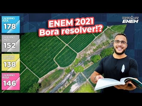 Thumbnail da aula: 🟣 Questão 178 - Caderno Azul | Geometria Plana | MATEMÁTICA ENEM 2021