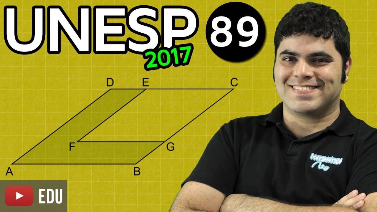 Thumbnail: UNESP 2017 Matemática Questão 89 Relação entre Área e Lado de um Losango