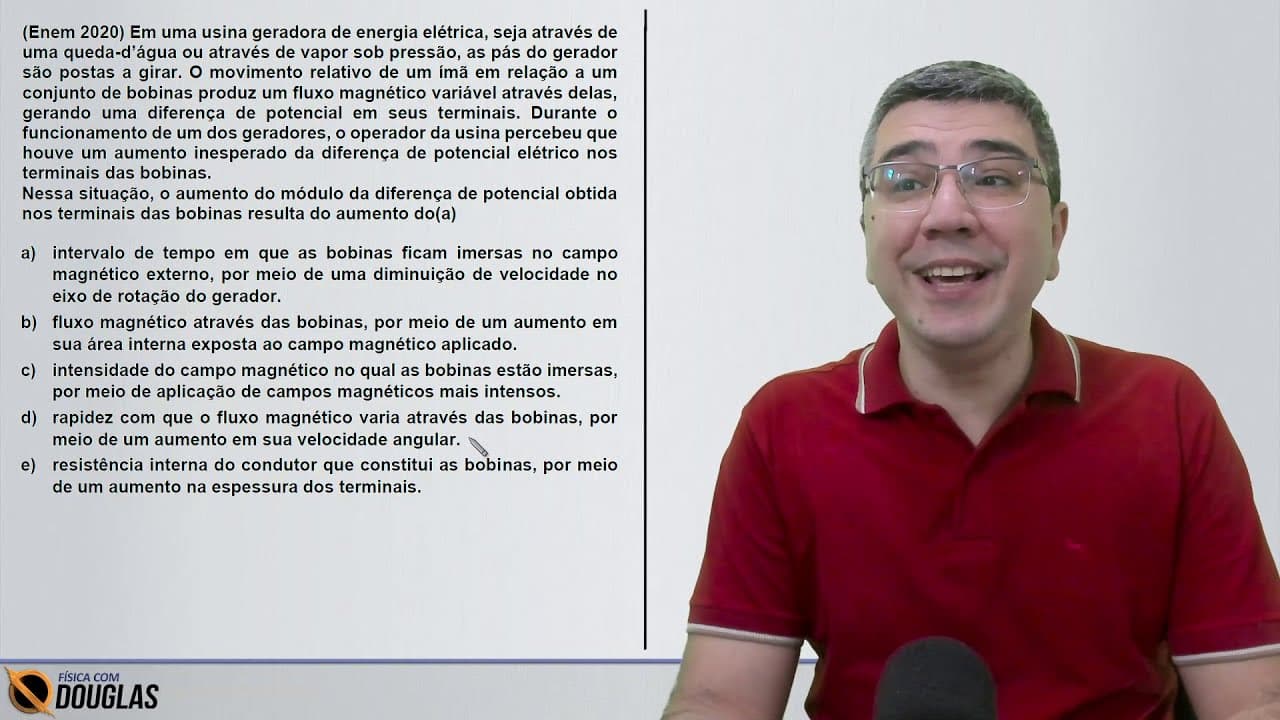 Thumbnail: Enem 2020 e gerador de indução eletromagnética (Faraday)