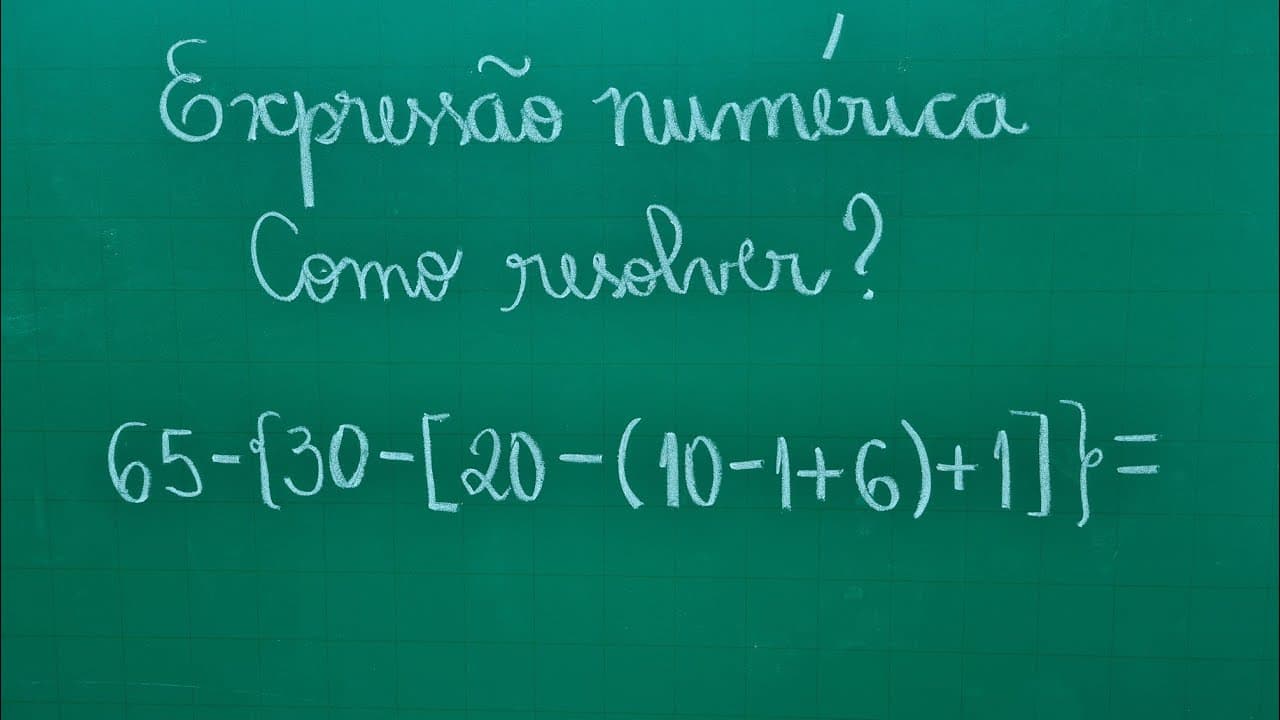 Thumbnail: 💢 EXPRESSÃO NUMÉRICA com PARÊNTESES, COLCHETES e CHAVES - Professora Angela Matemática