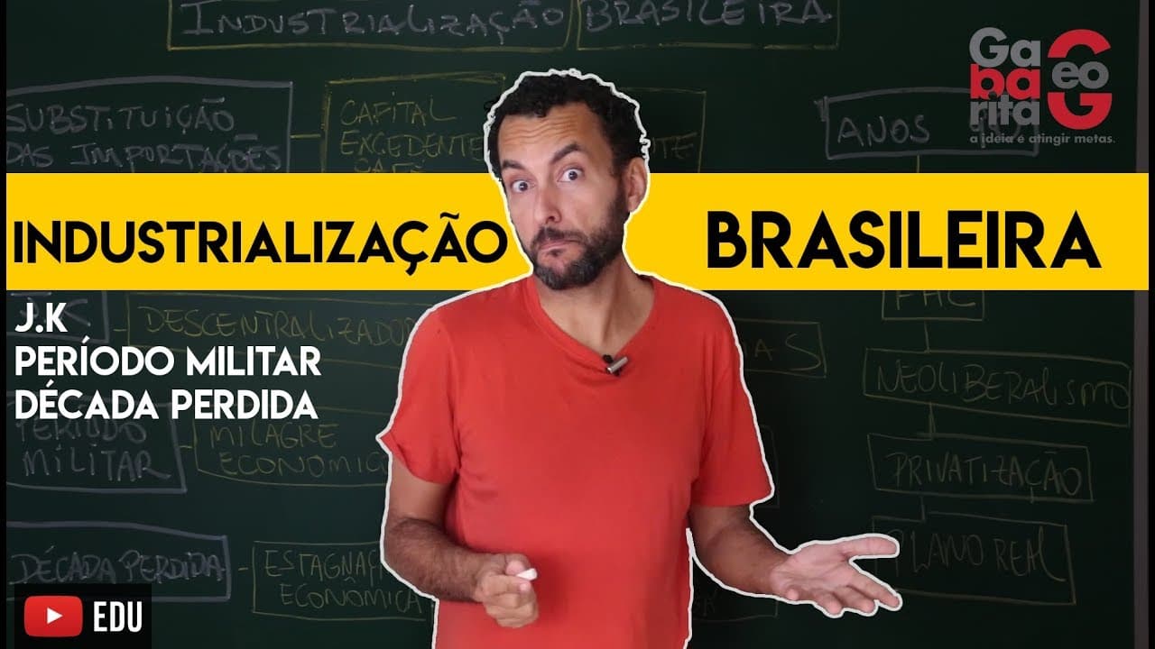 Thumbnail: Industrialização Brasileira | Período JK | Militar e Década de 80 | Aula 02